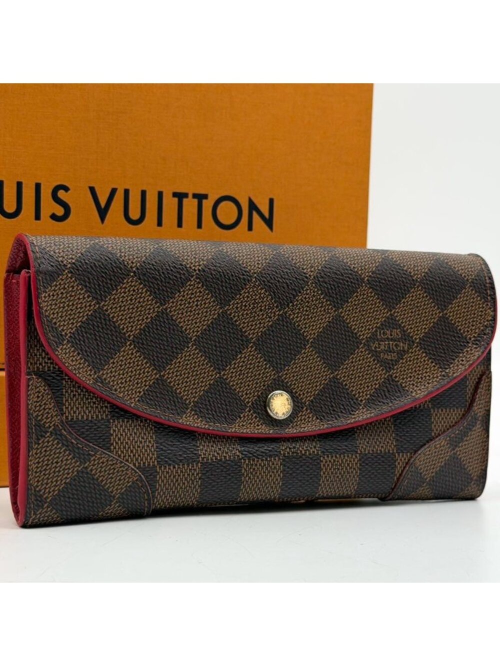 Louis Vuitton Portefeuille Kaisa Damier Red Wallet Rouge